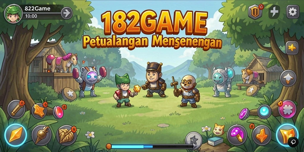 Screenshot gameplay 182GAME yang memperlihatkan karakter dalam aksi Idle.