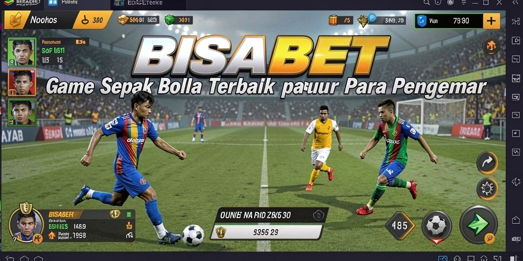 Tampilan utama <strong>BISABET</strong> menunjukkan aksi seru dalam pertandingan sepak bola.
