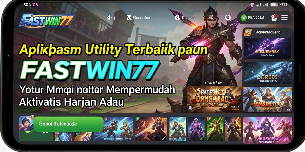 Tampilan antarmuka aplikasi FASTWIN77 yang informatif dan menarik.