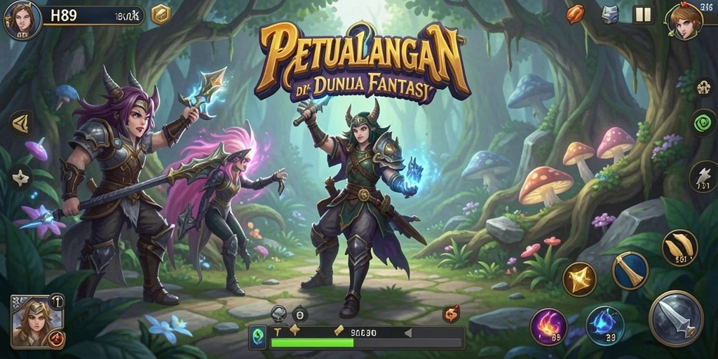 Tangkapan layar permainan H89 yang menunjukkan aksi bertarung epik.