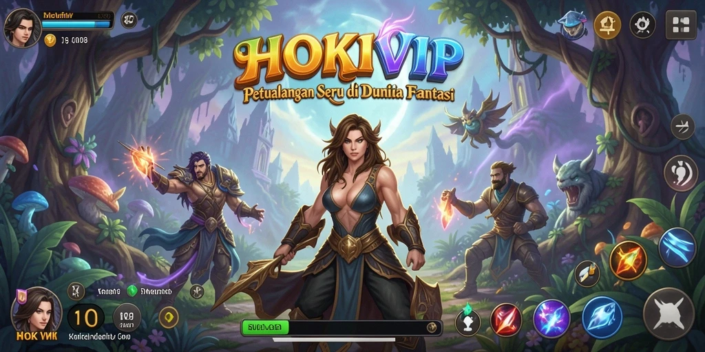 Gameplay menakjubkan HOKIVIP dalam dunia petualangan yang penuh warna.