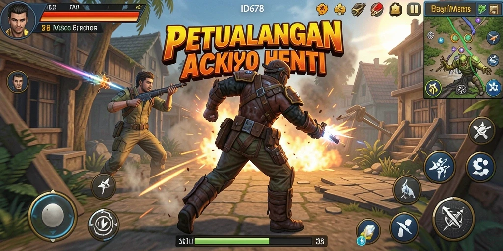 Tampilan gameplay seru dari ID678 yang penuh aksi.