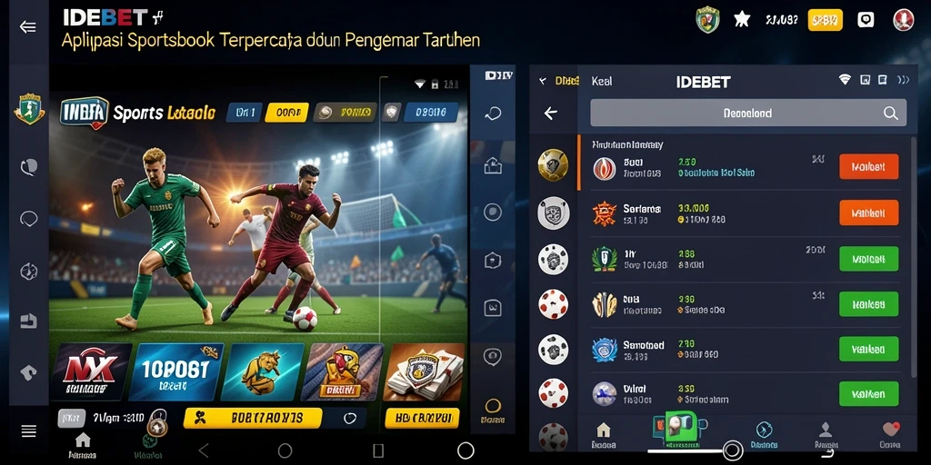 Tampilan antarmuka aplikasi IDEBET yang intuitif dan menarik.