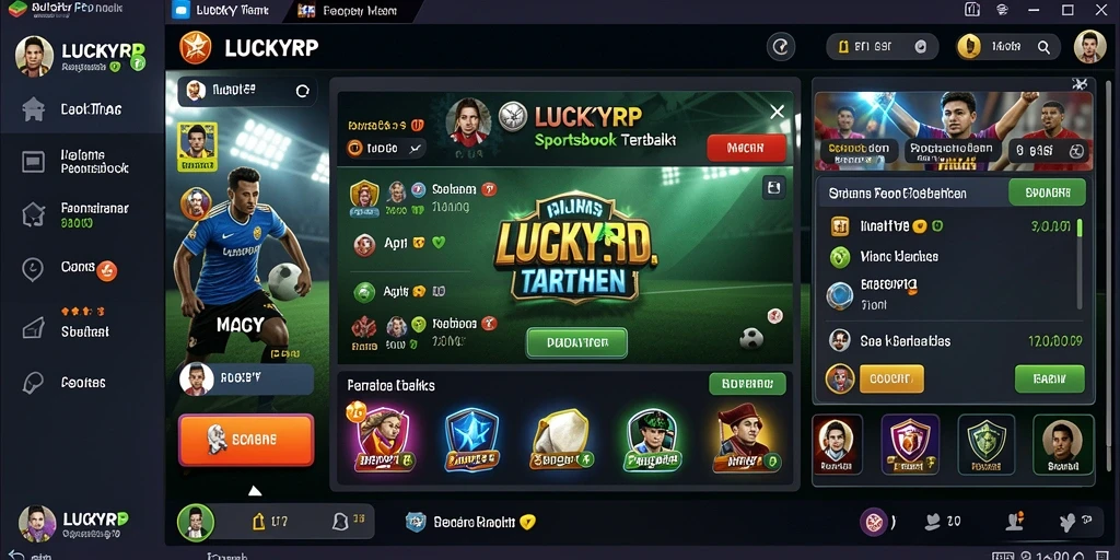 Tangkapan layar gameplay <strong>LUCKYRP</strong> yang menunjukkan taruhan langsung dalam olahraga.