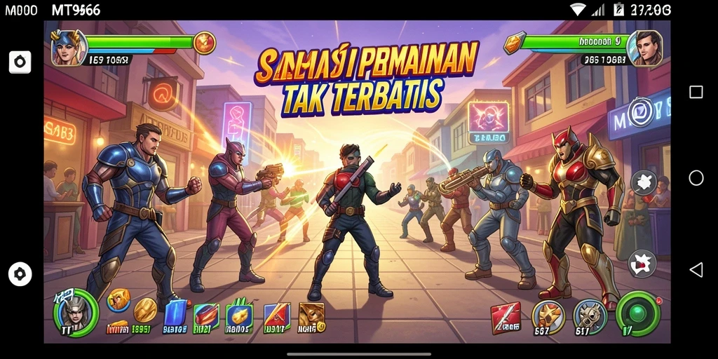 Tampilan gameplay seru dari MT966 yang penuh aksi.