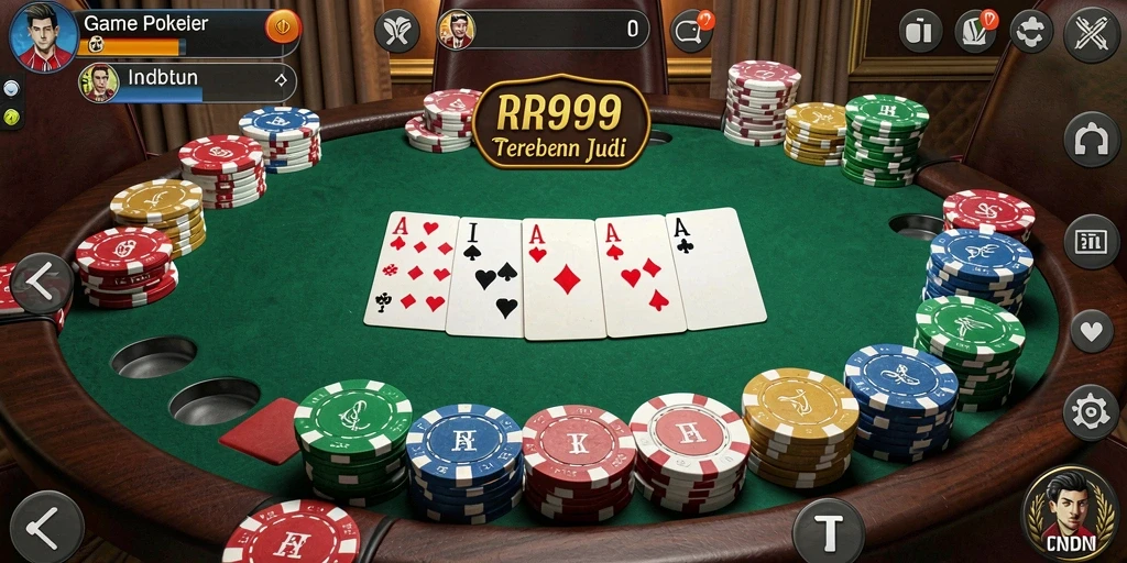 Tampilan gameplay Poker yang seru dan menantang di RR999.